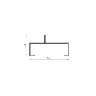CANAL ALETADO – 75 X 25 MM