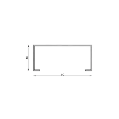 CANAL LISO 90 X 40 MM