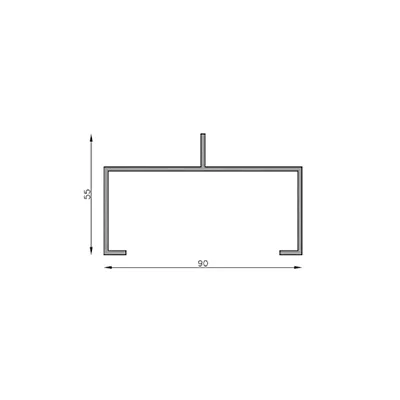 CANAL ALETADO 90 X 40 MM