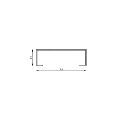 CANAL LISO – 75 X 25 MM
