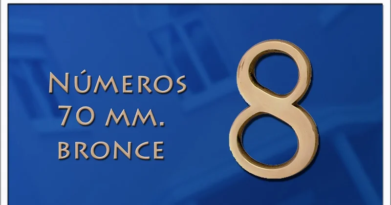 NUMEROS DE BRONCE 70 X 30MM