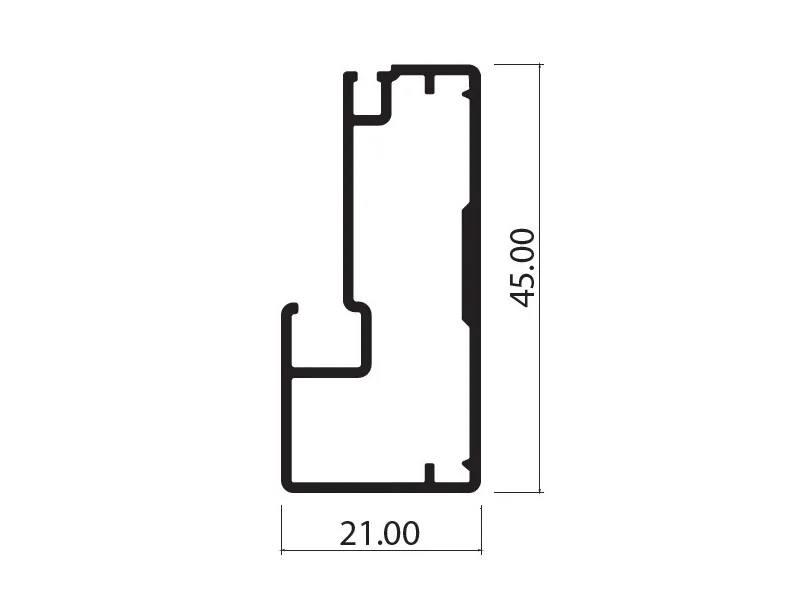 PERFIL PARA PUERTAS 20 X 45