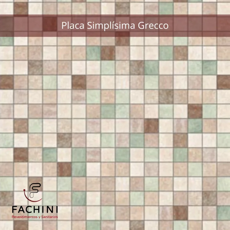 PLACA SIMPLISIMA CERAMICA MOSAICO GRECCO B/R