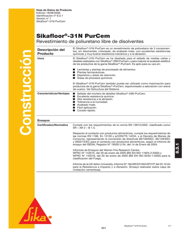SIKAFLOOR 31 N PURCEM C X 9KG