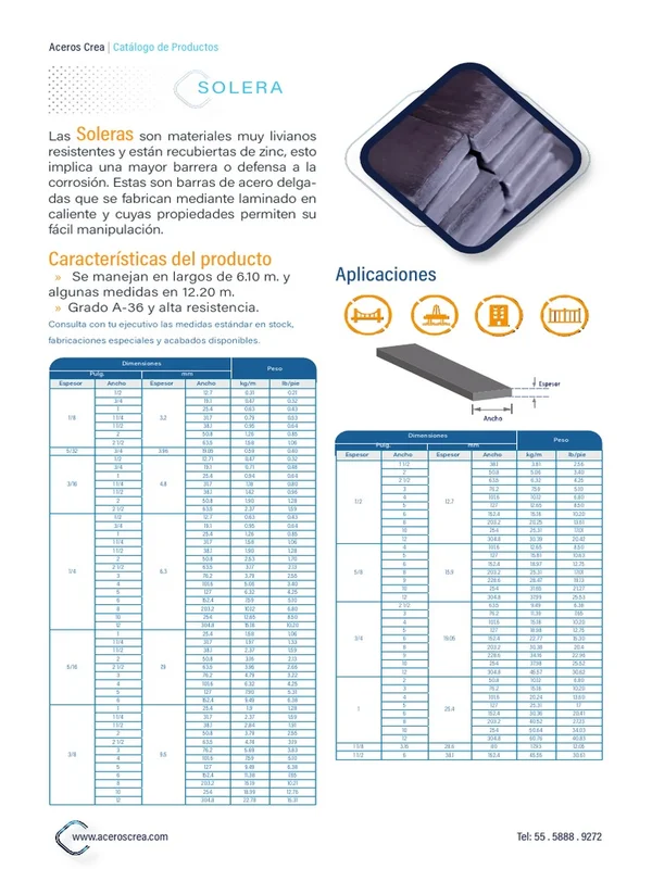 SOLERA EUROPEA DE 90MM X 3M