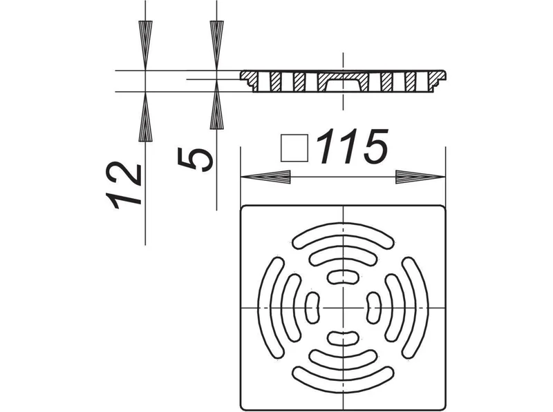 TC-115 115 X 50 E= 2.00 MM