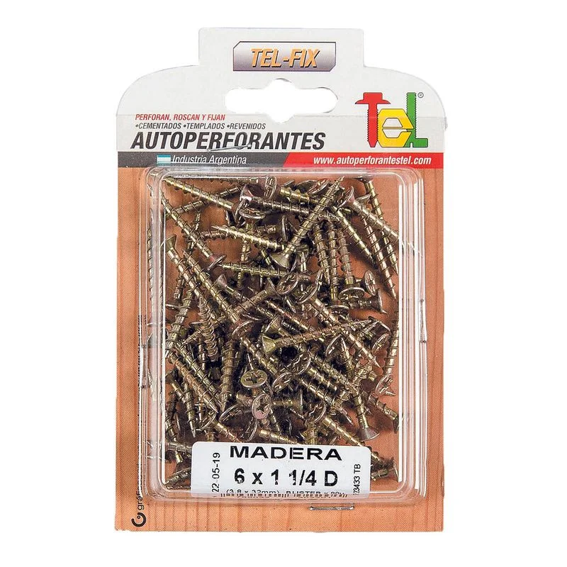 TORNILLO TEL-FIX 6 X 1.1/4