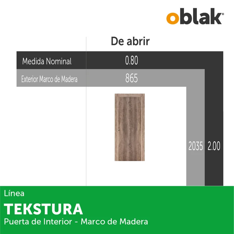 MARCO SC MM TEKS NOGAL 80/10