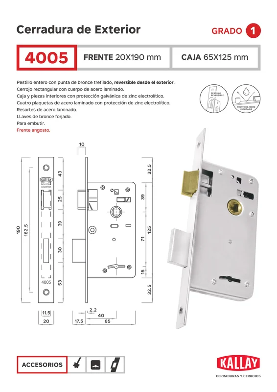 CE4005 CERRADURA KALLAY EMB