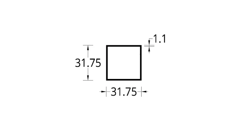 NL-831 31.75 X 31.75 E= 1.50MM