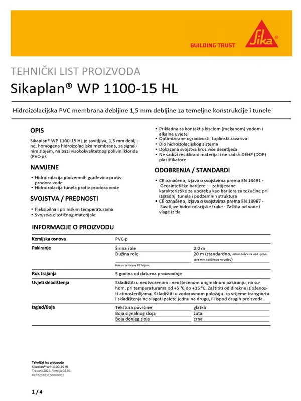 SIKAPLAN WP 1100 15 HL