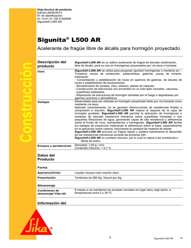 SIGUNITA L-500 AR TAMBOR 280KG