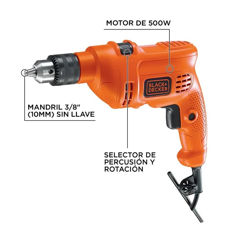 TALADRO 500 W. 10MM.