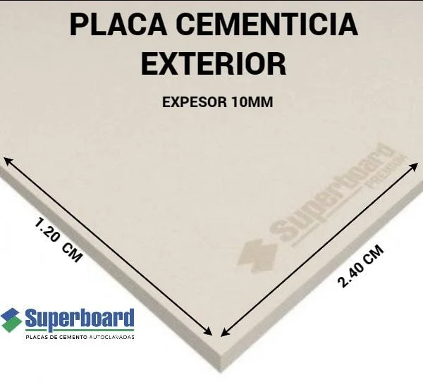 PLACA SUPERBOARD FACHA PRE10MM