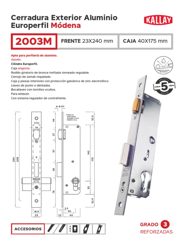 H60 MODENA DUO C/CERRADURA N
