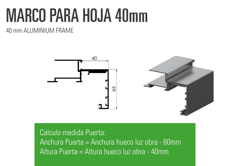 MARCO HOJA PUERTA