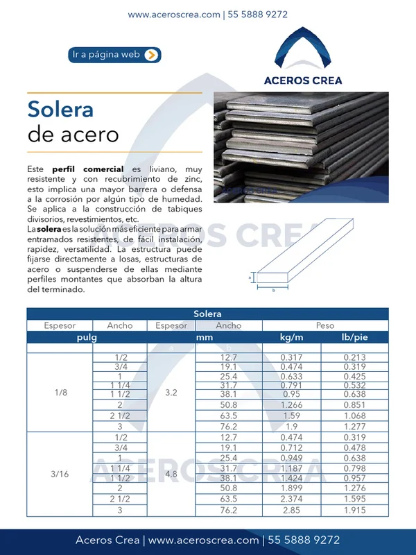 SOLERA DE 25 X 30 MM