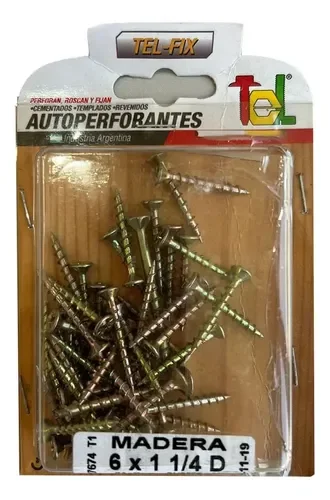 TORNILLO TEL-FIX 6 X 1.1/4