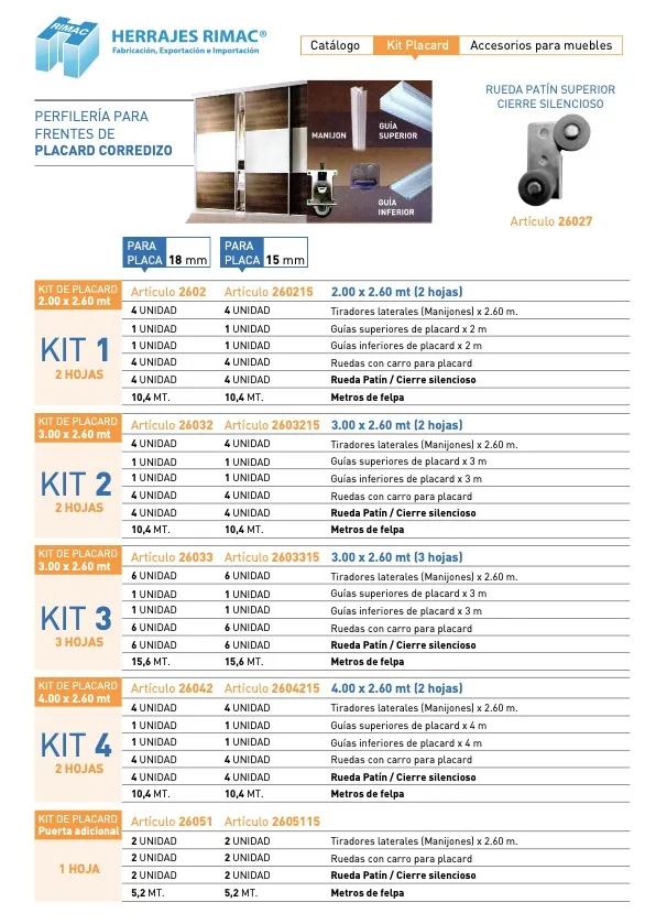 KIT PLACARD 56 (AMEX)